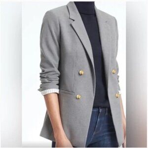 Banana Republic Grey Open Boyfriend Blazer